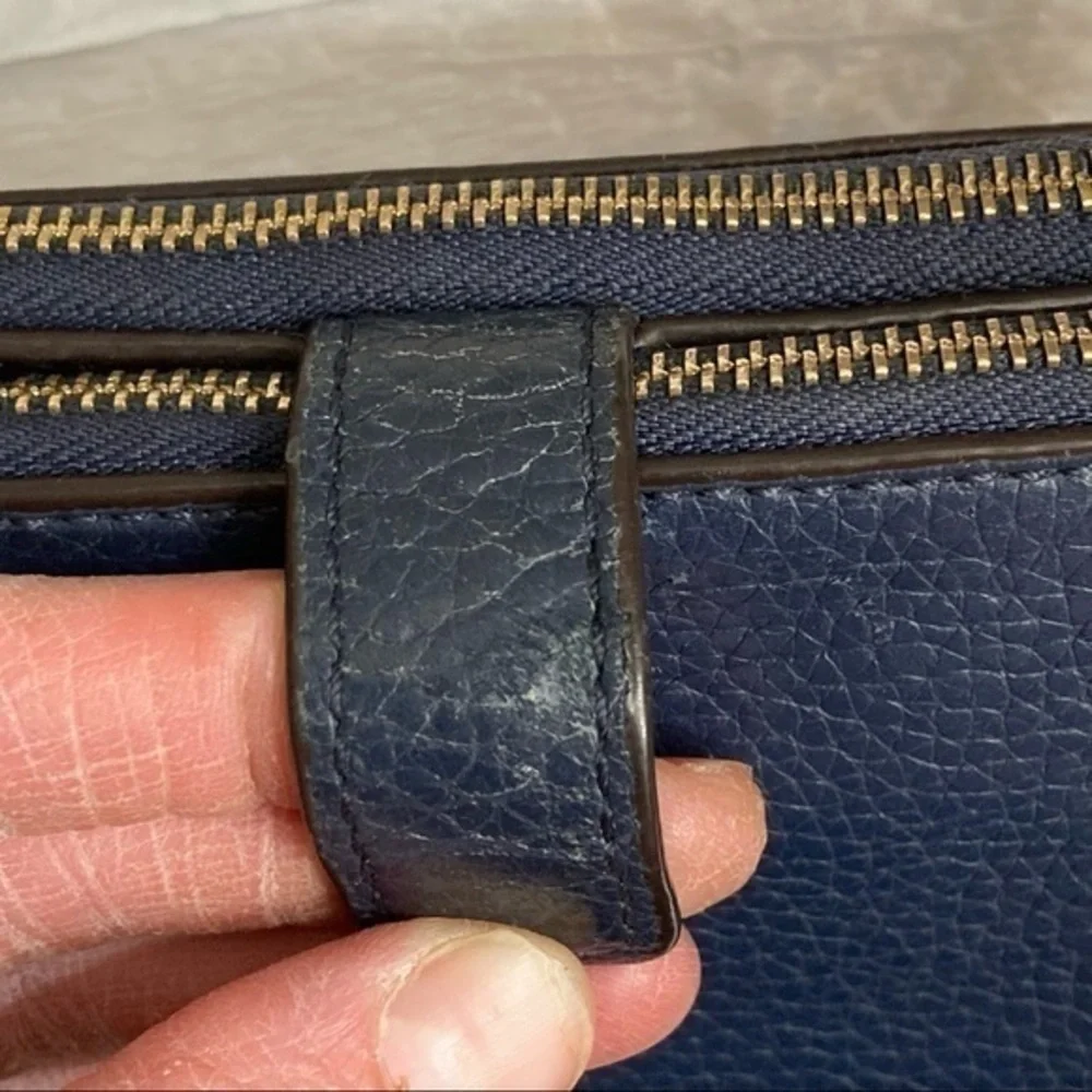 Michael kors blue leather wallet